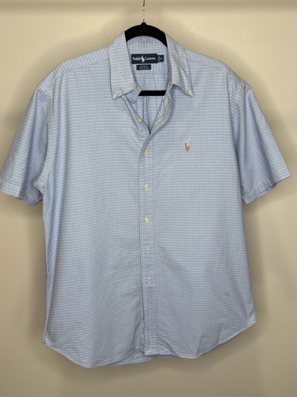 Ralph Lauren Micro-Check Short-Sleeve Button-Down Shirt